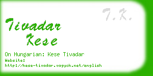 tivadar kese business card